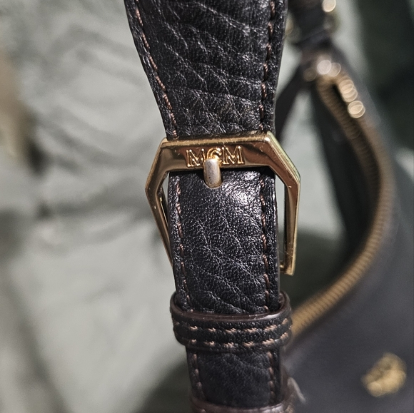 MCM black pebbled leather bag EUC. - Picture 9 of 9